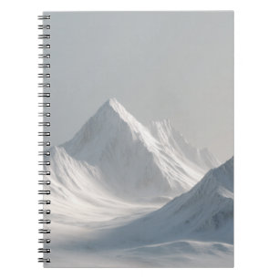 Minimal Snow-Covered Mountain Landscape Notebook