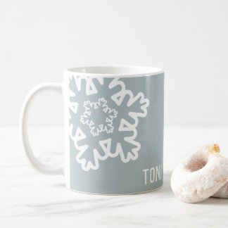 Minimal Snowflakes Mug