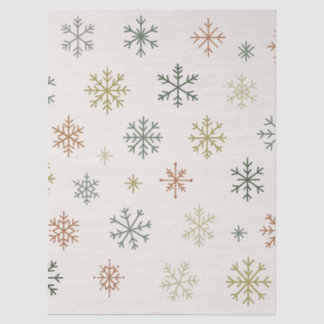 Minimal Snowflakes Seamless Pattern Tissue Paper