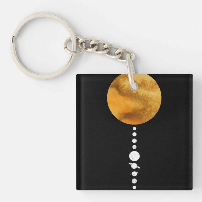 Minimal Solar System Key Ring (Front)