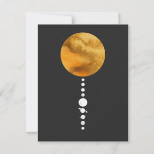Minimal Solar System Thank You Card