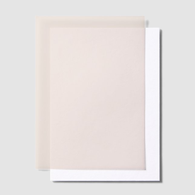 Minimal Solid Colour Modern Pink Wedding Vellum Invitations (Offset)