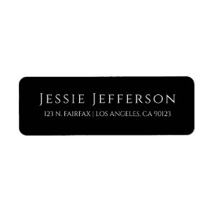 Minimal Sophisticated   Black Return Address