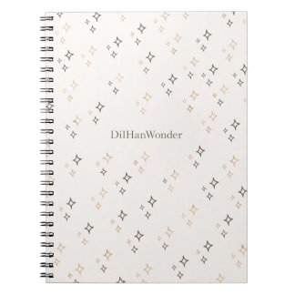 Minimal Sparkle Star Pattern for Everyday Products Notebook