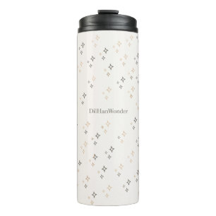 Minimal Sparkle Star Pattern for Everyday Products Thermal Tumbler