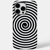 Minimal Spiral Black and White Optical Illusion