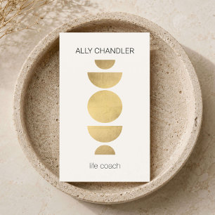 Minimal Spiritual Life Coach Ivory Business Card