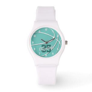 minimal sporty girls teal or ANY colour basketball Watch