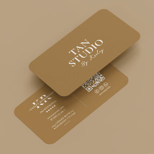 Minimal Spray Tan Artist Golden Tanning Specialist Business Card