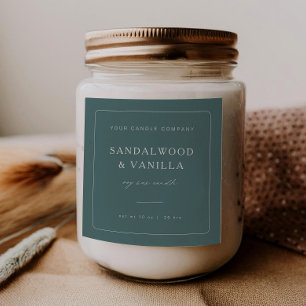 Minimal Square Candle Brand Label Product Sticker