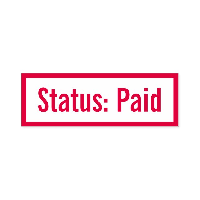 Minimal "Status: Paid" Rubber Stamp (Design)