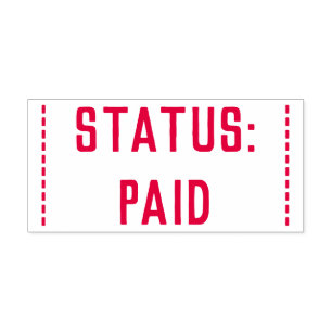 Minimal "STATUS: PAID" Rubber Stamp