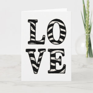 Minimal Striped Love Card