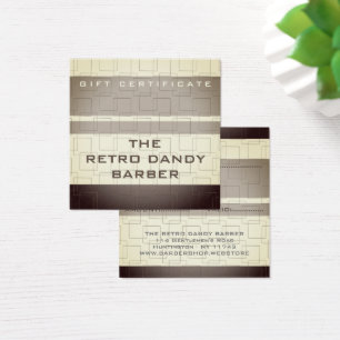 Minimal Stripes Brown Retro Chic Manly Barbershop