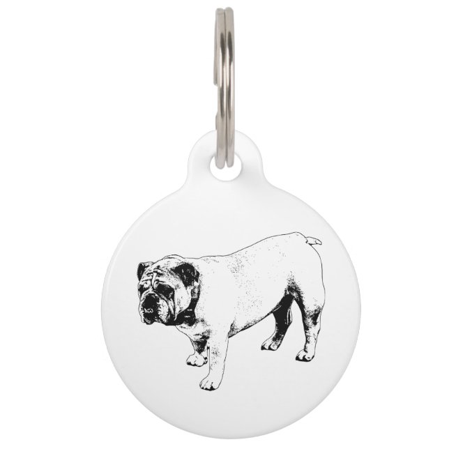 Minimal Strong Mark Pet Tag (Front)