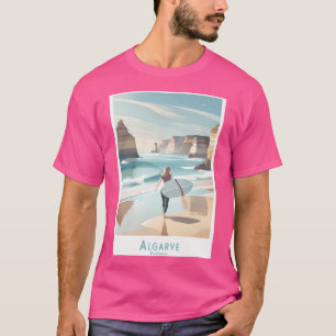 Minimal Style Surfer On Algarve Beach In Portugal T-Shirt