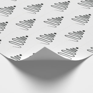 Minimal Style White Wrapping Paper for Christmas