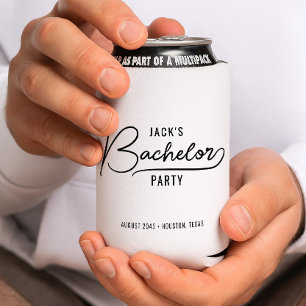 Minimal Stylish Bachelor Party Favors Can Cooler