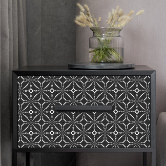 Minimal Stylish Black & White Geometric Pattern Tissue Paper