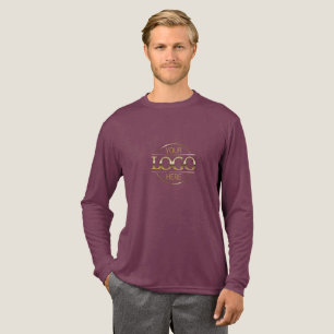 Minimal Stylish Burgundy Red Promotional Employee Tri-Blend Shirt