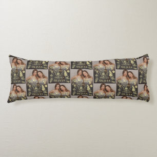 Minimal Stylish Name Photo Friend Birthday Body Cushion