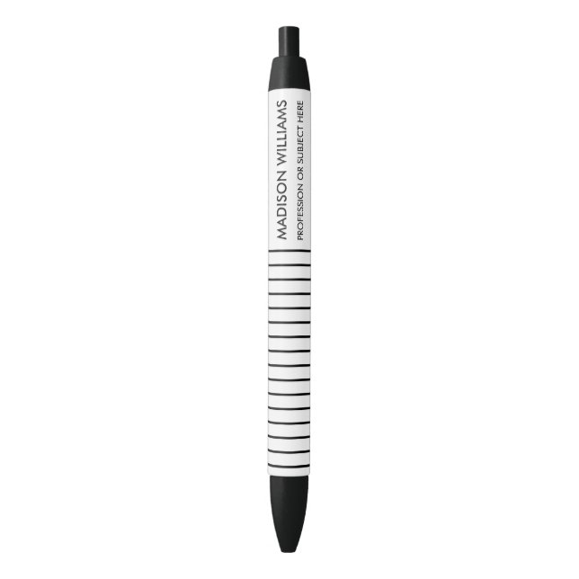 Minimal Stylish Trendy Modern Black Ink Pen (Front Vertical)