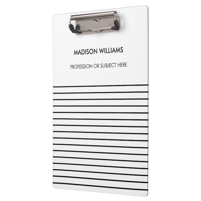 Minimal Stylish Trendy Modern  Clipboard (Left)