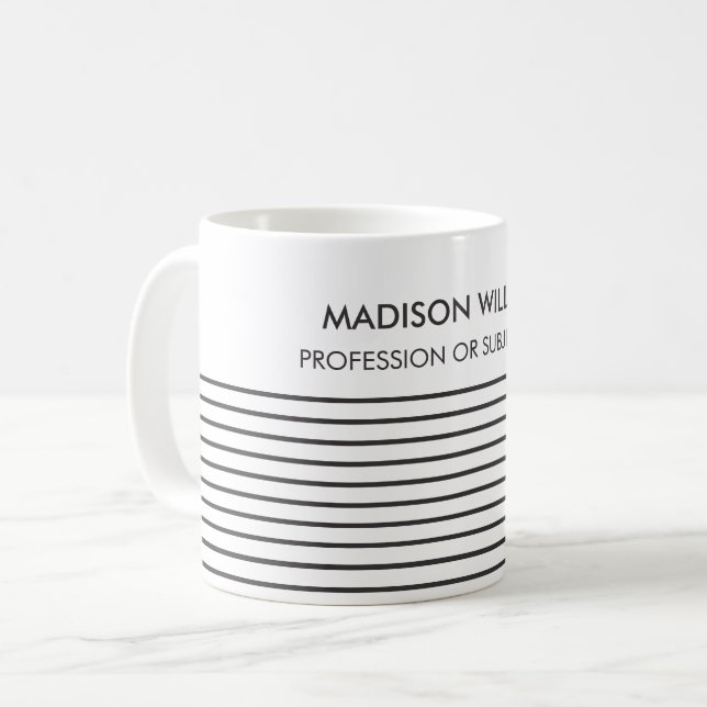 Minimal Stylish Trendy Modern Coffee Mug (Front Left)