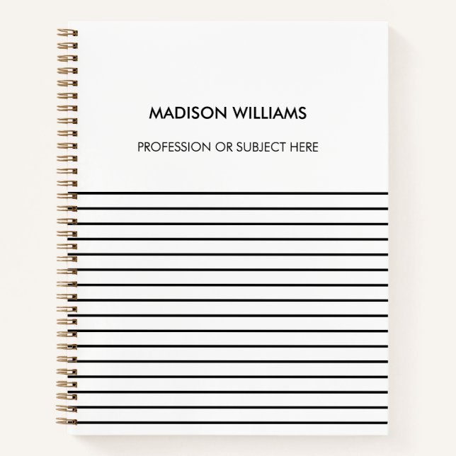 Minimal Stylish Trendy Modern Notebook (Front)