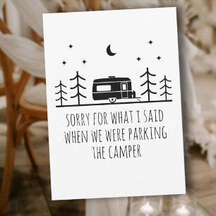 Minimal summer camp & Pine Tree / Camping Lover Holiday Card