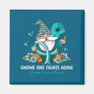 Minimal Sunflower Gnome One Fights Alone Magnet