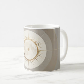 Minimal symbolic illustration representing balance coffee mug