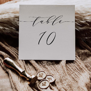 Minimal Table Number Card Reception Seating O100