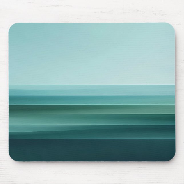 Minimal Teal Horizon Gradient Mouse Pad (Front)