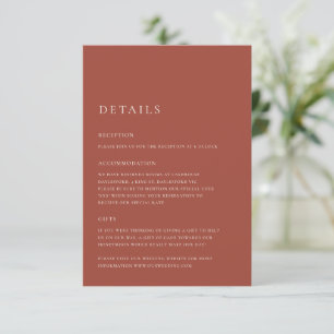 Minimal Terracotta Boho Australian Native Waratah Enclosure Card