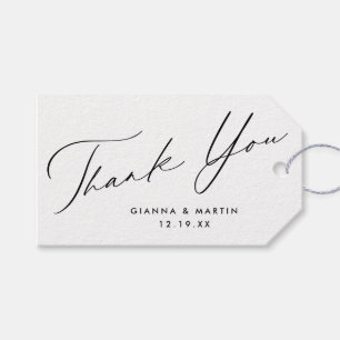 Minimal Thank You Wedding Favour Gift Tags