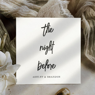 Minimal The Night Before Rehearsal Dinner Napkins