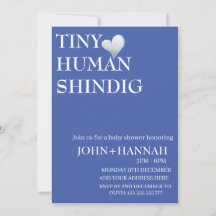 Minimal Tiny Human Shindig Funny Co-ed Baby Shower