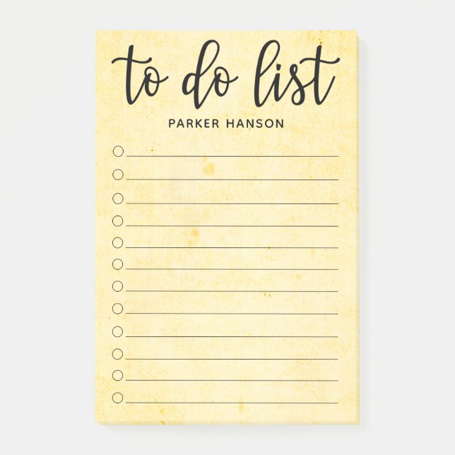 Minimal To Do List Post-it Notes (Front)