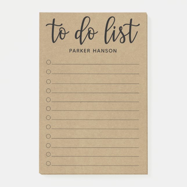 Minimal To Do List Post-it Notes (Front)