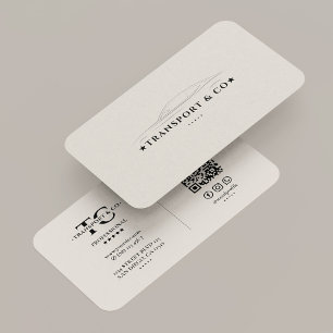 Minimal Transport Car Driver Company Sand Business Card