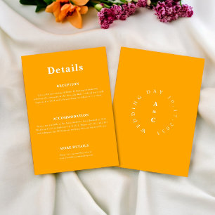 Minimal trendy casual wedding Details Enclosure Card