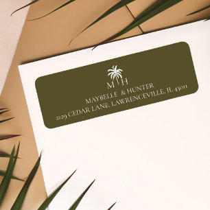 Minimal Tropical Palm Tree Monogram