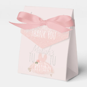 Minimal Tutu Girl's Birthday Turning Two Glitter  Favour Box