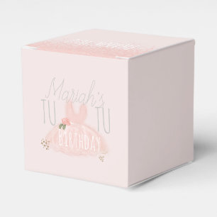 Minimal Tutu Girl's Birthday Turning Two Glitter Favour Box