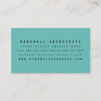 Minimal Two Tone Custom Color Business Card