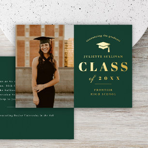 Minimal Type Photo Graduation Party