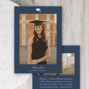 Minimal Type Photo Graduation Thank You Card