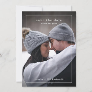 Minimal Type Photo Wedding Save The Date