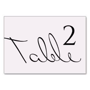 Minimal Typographic Fun Yet Formal Wedding Table Number